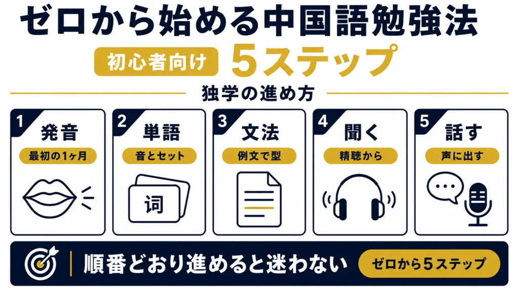 ゼロから始める中国語勉強法5ステップ
